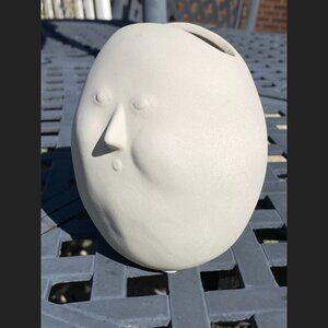 Funny Face Head Vase Pottery - Matte